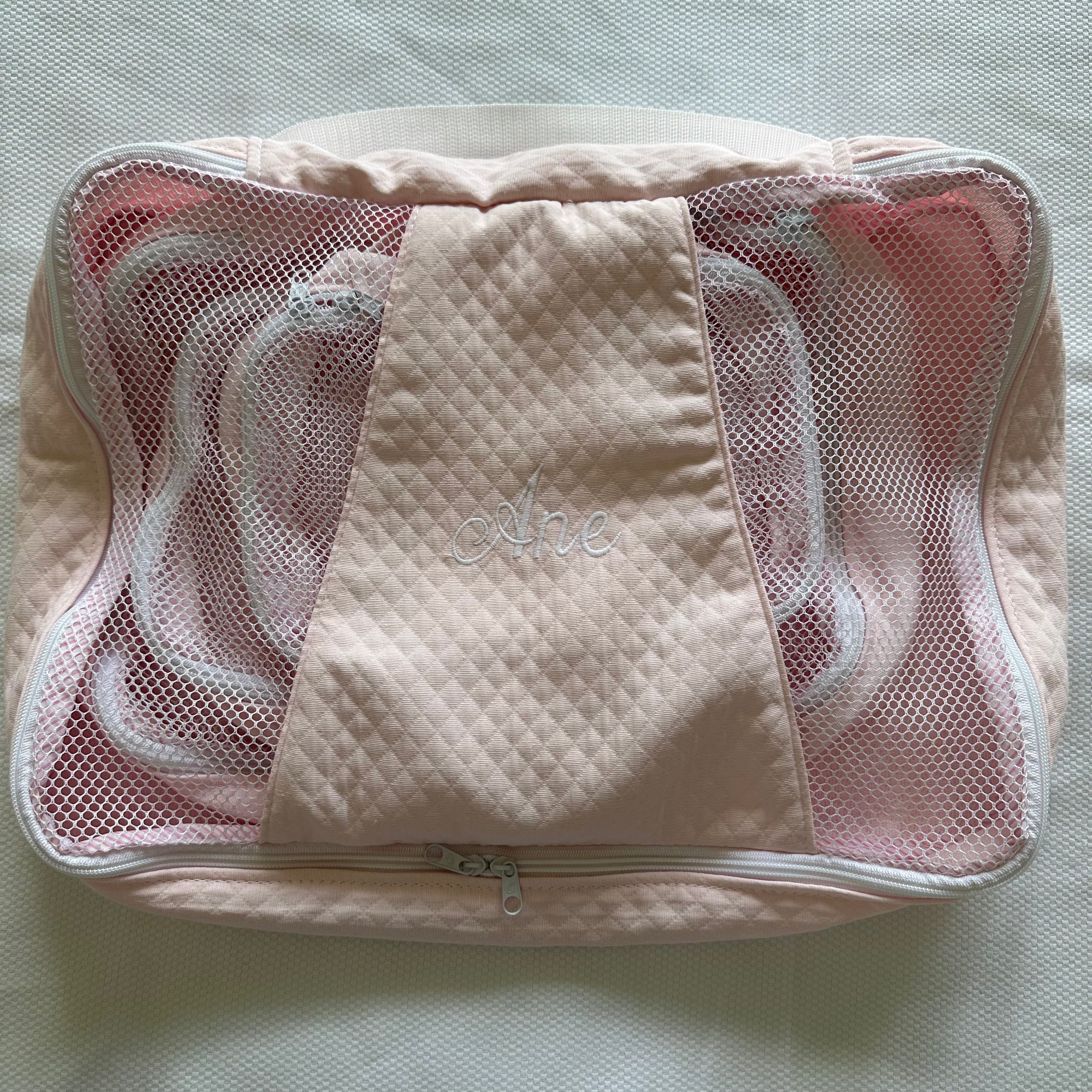 Rombos rosa con personalización en blanco