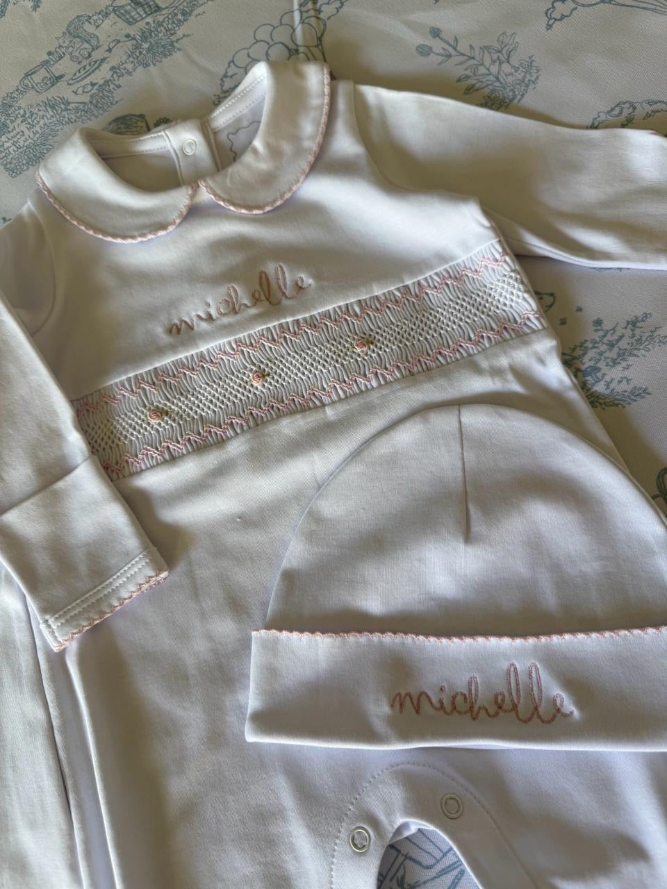 Pijama SMOCK algodón PIMA + gorrito